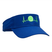 Tennis Ball Pulse Embroidered Cotton Twill Visor