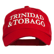 Trinidad and Tobago Embroidered Pet Spun Washed Cap