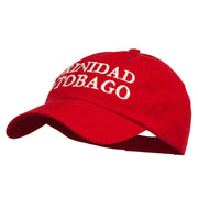 Trinidad and Tobago Embroidered Pet Spun Washed Cap