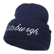 City of Pittsburgh Embroidered Long Beanie