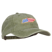 USA Flag Tennessee Map Embroidered Washed Buckle Cap