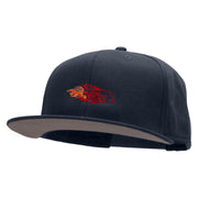 Fire Car Embroidered Superior Cotton Twill Flat Bill Snapback Prostyle Cap - Navy OSFM