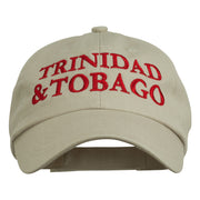 Trinidad and Tobago Embroidered Pet Spun Washed Cap