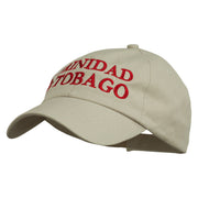 Trinidad and Tobago Embroidered Pet Spun Washed Cap