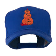 Three Pumpkins with Funny Smile Embroidered Cap