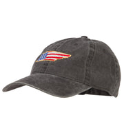 USA Flag Tennessee Map Embroidered Washed Buckle Cap