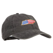 USA Flag Tennessee Map Embroidered Washed Buckle Cap