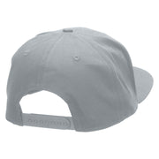 Fire Car Embroidered Superior Cotton Twill Flat Bill Snapback Prostyle Cap - Grey OSFM