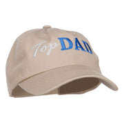 Top Dad Letters Embroidered Low Profile Cap