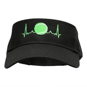 Tennis Ball Pulse Embroidered Cotton Twill Visor