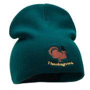 Turkey Pilgrim Embroidered Knitted Long Beanie