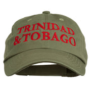 Trinidad and Tobago Embroidered Pet Spun Washed Cap