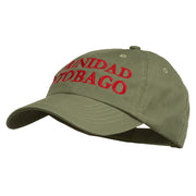 Trinidad and Tobago Embroidered Pet Spun Washed Cap