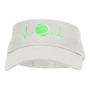 Tennis Ball Pulse Embroidered Cotton Twill Visor