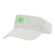 Tennis Ball Pulse Embroidered Cotton Twill Visor