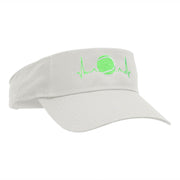 Tennis Ball Pulse Embroidered Cotton Twill Visor