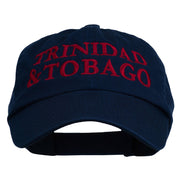 Trinidad and Tobago Embroidered Pet Spun Washed Cap