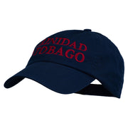 Trinidad and Tobago Embroidered Pet Spun Washed Cap