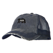 Papa Bear Embroidered Low Profile Cotton Mesh Cap