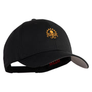 Steampunk Octopus Embroidered 6 Panel Low Profile Structured Baseball Cap - Black OSFM