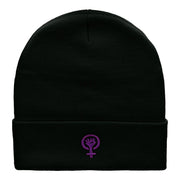 Sisterhood Logo Embroidered Long Knitted Beanie