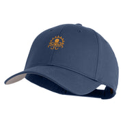 Steampunk Octopus Embroidered 6 Panel Low Profile Structured Baseball Cap - Navy OSFM