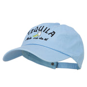 Tequila Made Me Do It Embroidered Unstructured Cap