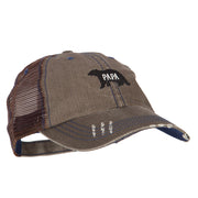 Papa Bear Embroidered Low Profile Cotton Mesh Cap