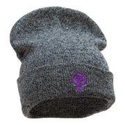 Sisterhood Logo Embroidered Long Knitted Beanie