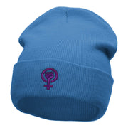 Sisterhood Logo Embroidered Long Knitted Beanie