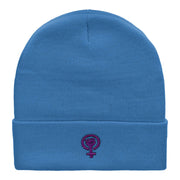 Sisterhood Logo Embroidered Long Knitted Beanie