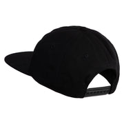 Circuit Chip Embroidered Unconstructed High Profile Cotton Flat Bill Cap - Black OSFM