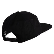 Circuit Chip Embroidered Unconstructed High Profile Cotton Flat Bill Cap - Black OSFM