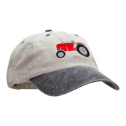 Tractor Embroidered Pigment Dyed Wash Caps