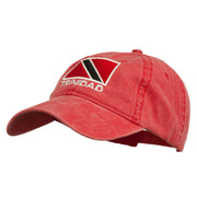 Trinidad Flag Embroidered Washed Cotton Cap