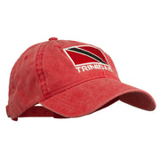 Trinidad Flag Embroidered Washed Cotton Cap