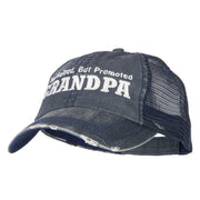 Not Retired Promoted Grandpa Embroidered Low Cotton Mesh Cap