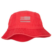 Thin Red Line USA Flag Embroidered Bucket Hat