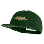 Circuit Chip Embroidered Unconstructed High Profile Cotton Flat Bill Cap - Hunter Green OSFM
