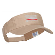 Thin Red Line American Flag Embroidered Washed Visor