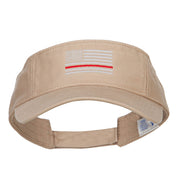 Thin Red Line American Flag Embroidered Washed Visor