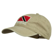 Trinidad Flag Embroidered Washed Cotton Cap