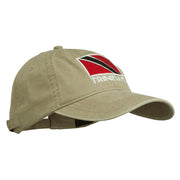 Trinidad Flag Embroidered Washed Cotton Cap