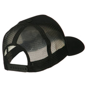 Truck Series Racing Flag Embroidered Mesh Back Cap