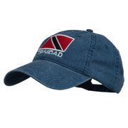 Trinidad Flag Embroidered Washed Cotton Cap