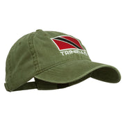 Trinidad Flag Embroidered Washed Cotton Cap