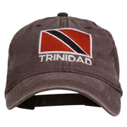 Trinidad Flag Embroidered Washed Cotton Cap