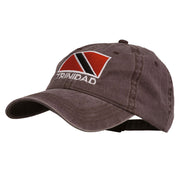 Trinidad Flag Embroidered Washed Cotton Cap