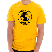 Travel the World Graphic Design Printed Short Sleeve Cotton Jersey T-Shirt