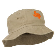 Texas State Map Embroidered Bucket Hat